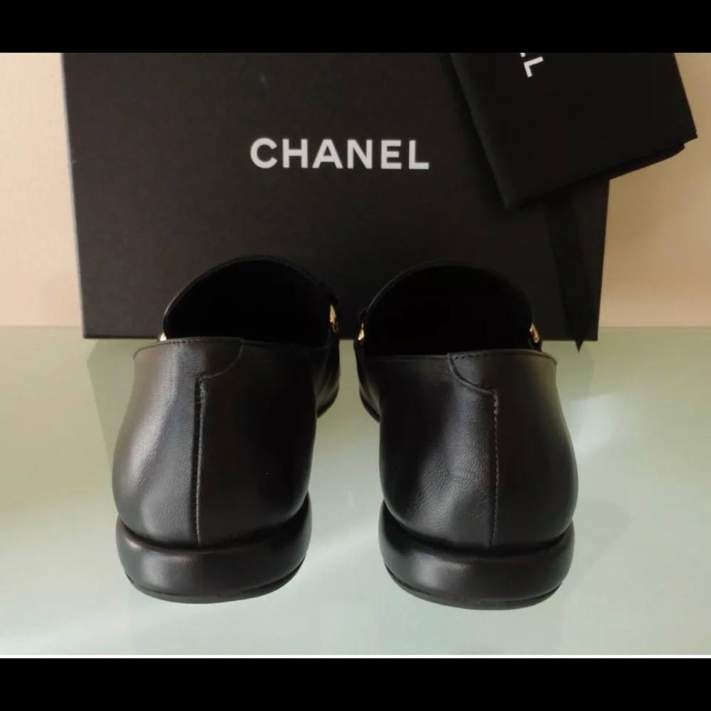 NIB CHANEL Loafers dress SHOES w/dust bag sz 38 Italy AUTHENTIC - Picture 7 of 12